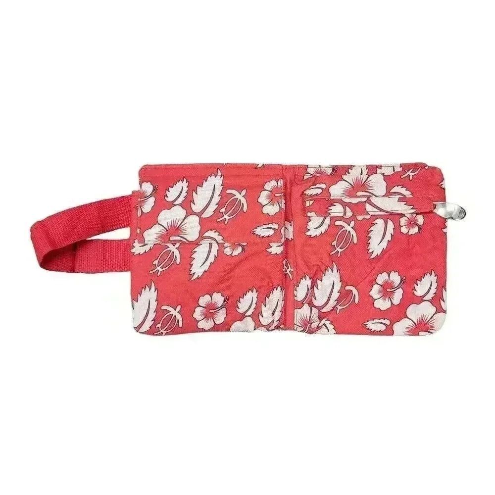 Red Hawaiian Print Fanny Pack Waist Wallet Adult NEW